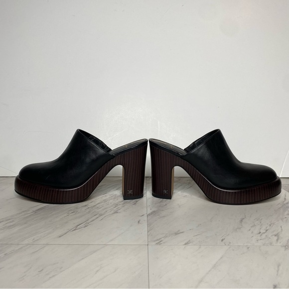 Sam Edelman Shiloh Black Leather Heeled Mule 9 1/2 M - Picture 7 of 14